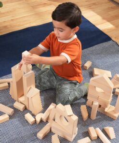 KidKraft 60-Piece Wooden Cutout Shapes Block Building Architectural Set - Natural 28 91pXZlSozeL