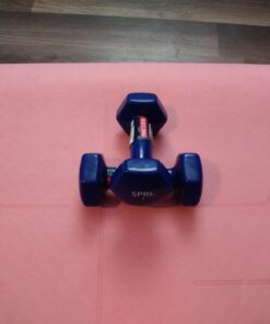 Dumbbells Hand Weights Set of 2 - Vinyl Coated Exercise & Fitness Dumbbell for Home Gym Equipment Workouts Strength Training Free Weights for Women, Men (1-10 Pound, 12, 15, 18, 20 lb) (E) Dark Blue | 5-Pound 19 91pXv7IIV L