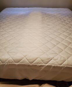 Utopia Bedding Quilted Fitted Mattress Pad (King) - Elastic Fitted Mattress Protector - Mattress Cover Stretches up to 16 Inches Deep - Machine Washable Mattress Topper White King 62 91pcaR2xG6L