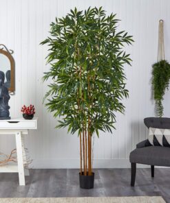 Nearly Natural 7ft. Big Bamboo Artificial Tree 84 in 26 91pgauXe1wL