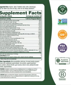 MegaFood Baby & Me 2 Prenatal Vitamin and Minerals - Vitamins for Women - with Folate (Folic Acid Natural Form), Choline, Iron, Iodine, and Vitamin C, Vitamin D and more - 60 Tabs (30 Servings) 60 Count (Pack of 1) 20 91pkVEaslFL 3