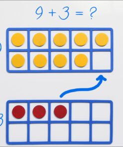 LEARNING ADVANTAGE Giant Magnetic Foam Ten Frames - In Home Learning Manipulative for Early Math - 2 Frames with 20 Disks - Teach Number Concepts, Addition and Subtraction 29 91psP4UI2UL