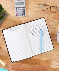 Amazon Basics Classic Notebook, Line Ruled, 240 Pages, Black, Hardcover, 5 x 8.25-Inch 40 91pus TtzqL