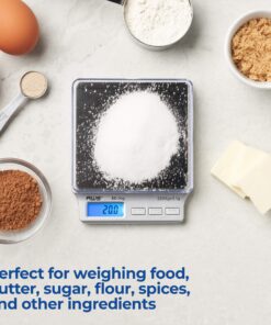 SC Series Precision Digital Kitchen Weight Scale, Food Measuring Scale, 2kg x 0.1g (Silver), AMW-SC-2KG - American WEIGH Scale 21 91q0SDLrCxL