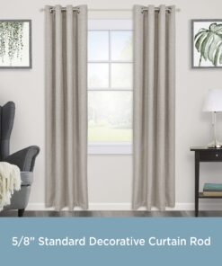 Kenney KN71604 Rachel Fluted Knob End Standard Decorative Window Curtain Rod, 28-48" Adjustable Length, Antique White Finish, 5/8" Diameter Steel Tube 28-48" 25 91q5lwRQk3L