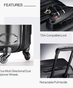 Samsonite Omni PC Hardside Expandable Luggage with Spinner Wheels, 3-Piece Set (20/24/28), Black 3-Piece Set (20/24/28) 28 91q6G8IMlML