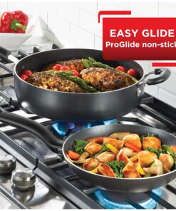 T-fal Specialty Nonstick Fry Pan Set 3 Piece, 8, 9.5, 11 Inch Oven Safe 350F Cookware, Pots and Pans, Dishwasher Safe Black 3-Piece 27 91q7TAoBwQL