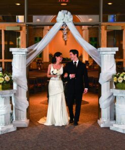 White Gossamer Roll - Drapery Sheer Fabric - Draping Fabric - 1 Gossamer Fabric Roll - 100 FT x 3 FT - Prom Decoration & Wedding Decoration - Wedding Arch Draping Fabric - Party Supplies 16 91qAz06QjbL