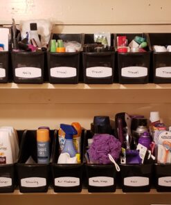 Storex Large Book Bin, Interlocking Plastic Organizer for Home, Office and Classroom, Black, 6-Pack (70109E06C) 27 91qLG2fr7AL