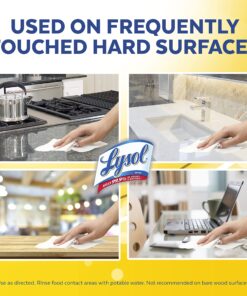 Lysol Disinfectant Wipes, Multi-Surface Antibacterial Cleaning Wipes, For Disinfecting and Cleaning, Lemon and Lime Blossom, 80 Count (Pack of 4) 80 Count (Pack of 4) White Standard Packaging 34 91qLsQ1DD1L