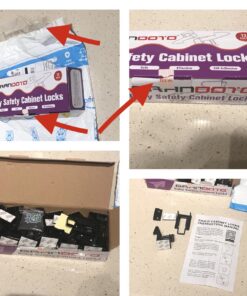 Baby Safety Cabinet Locks 12 Pack Black-GRANDOTO Children Cabinet Baby Safety Locks Latches for Cabinet & Drawers 25 91qWUlblD5L