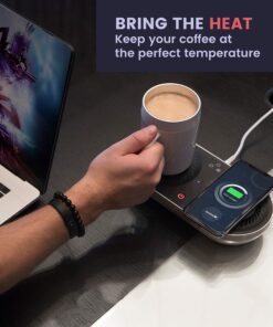 Nomodo Trio Wireless Qi-Certified Fast Charger with Mug Warmer/Drink Cooler Nomodo Trio 32 91qbm4seitL