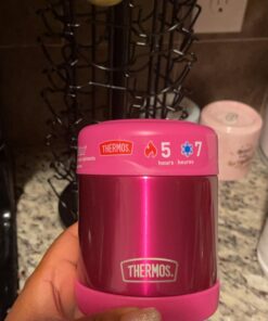 THERMOS FUNTAINER 10 Ounce Stainless Steel Vacuum Insulated Kids Food Jar, Pink 40 91qcx75wqUL