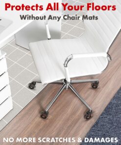 Office Chair Wheels Replacement Set 10mm (3/8" x 7/8") Stem - Fits IKEA Chairs ONLY - Soft Desk Chair Casters for Wood Floors & Carpet - Heavy Duty & Safe for All Floors Without Any Chair Mats 2. IKEA stem - for IKEA chairs ONLY 20 91qgCmZsINL 4