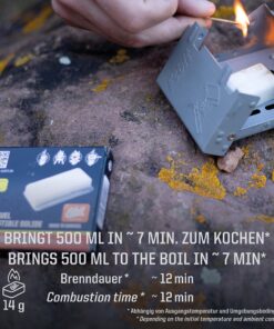 Esbit Ultralight Folding Pocket Stove with Six 14g Solid Fuel Tablets steel, Small - Original 40 91qlEIqR8EL