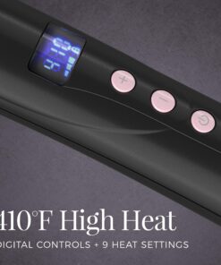 REMINGTON Pro Pearl Ceramic Conical Curling Wand, Digital Controls + 10 Heat Settings, Black/Pink, CI95AC4 1/2 - 1 Inch Black/Pink Tapered 31 91qogVZG7uL