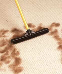 FURemover Original Indoor Pet Hair Rubber Broom with Carpet Rake and Squeegee, Black and Yellow FURemover Original Indoor Broom 37 91qubw9ZG9L