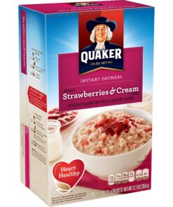 Alternative view of Quaker Instant Oatmeal, Strawberry & Cream, Breakfast Cereal, 1.23 Ounce, 10 Packets Per Box (Pack of 4)