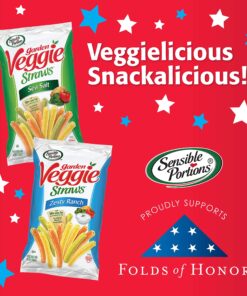Sensible Portions Garden Veggie Straws, Ranch, Snack Size, 1 Oz (Pack of 24) Zesty Ranch 1 Ounce (Pack of 24) 15 91r d7 MnQL