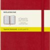 Moleskine Classic Notebook, Hard Cover, Large (5" x 8.25") Squared/Grid, Scarlet Red, 240 Pages 13 91r135u25L