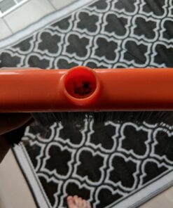 TreeLen Broom and Dustpan Set with 52" Long Handle for Home Kitchen Room Office Lobby Floor Use Upright Stand Up Stand Up Broom with Dustpan Combo A Orange Broom and Dustpan 41 91r39KMaXpL