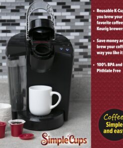 Alternative view of Reusable Coffee K-cups(Set of 2) with Disposable filters compatible with Keurig, Pod & other single use Brewers - 2 Cups with 50 Filters - Use Your Own Coffee - Reuse or Dispose of your K Cups 1