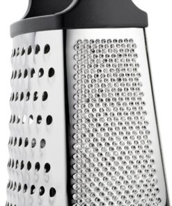 Professional Cheese Grater - Stainless Steel, XL Size, 4 Sides - Perfect Box Grater for Parmesan Cheese, Vegetables, Ginger - Dishwasher Safe - Black 30 91r8H4KmQaL
