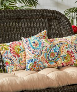 Alternative view of Greendale Home Fashions Rectangle Outdoor Accent Pillows in Painted Paisley (Set of 2), Jamboree