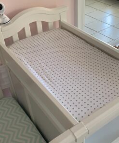 Changing Pad Cover 2 Pack - Baby Changing Pad Cover with 100% Jersey Cotton - Changing Pad Covers for Girls and Boys, Newborn Essentials (Grey Chevron and Polka Dots) Grey 17 91rKFTnkvdL