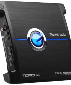 Planet Audio TR1500.1M Torque Series Car Sub Amplifier - 1500 High Output, Monoblock Amp, Low/High Level Inputs, Low Pass Crossover, MOSFET Power Supply, Hook Up to Subwoofers 1500 Watts Monoblock Car Amplifier 10 91rPLEBXrOL