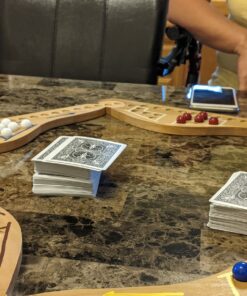 Rustic & Refined Design Jokers and Marbles Game (Brown, 4-8 Player) 23 91rSJvCU8TL