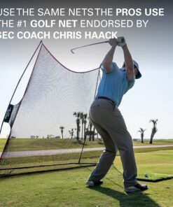 Rukket Haack Golf Net | Practice Driving Indoor and Outdoor | Golfing at Home Swing Training Aids | by SEC Coach Chris Haack | Choose from 10x7 Hitting Net, 7x7 Hitting Net, or Protection Side Nets 10x7ft Golf Net & Turf Mat 26 91rUtd7hmoL