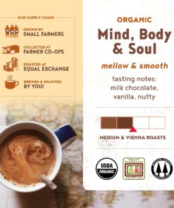 Equal Exchange Organic Whole Bean Coffee, Mind Body Soul, 12-Ounce Bag 12 Ounce (Pack of 1) 8 91rX3eVt7hL 1