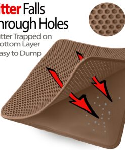 Alternative view of iPrimioJUMBO SIZE Cat Litter Trapper - EZ Clean (Brown/Tan) - 32 inches by 30 inches / Super BIG. Exclusive Water Proof Layer and Puppy Pad Option. Patent Pending. 32x30 - Brown