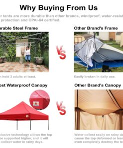 ABCCANOPY Patio Pop Up Canopy Tent 10x10 Commercial-Series (White) White 28 91rbmLXTHkL