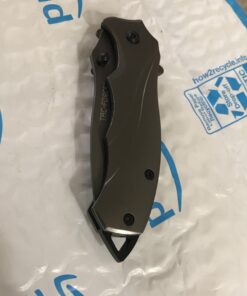 TF-846-MC Tac Force TF-846 Spring Assist Folding Knife, Grey Straight Edge Blade, Grey Handle, 3.5" Closed , Black 18 91rdTNvOrzL