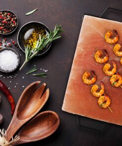 Himalite Himalayan Pink Salt Block & Metal Tray Set 12” x 8” x 1.5” for Cooking, Grilling, Cutting, and Serving with Himalayan Cooking Accessories 22 91rhLvPJfvL