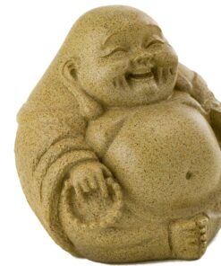 Top Collection Mini Happy Buddha Laughing Statue - Hand Painted Essence of Joy Big Belly Buddha in Sandstone Finish - 3.25Inch Collectible East Asian New Age Lucky Buddha Figurine 18 91roV63BsL