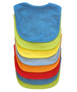 Neat Solutions 8 Count Multi-Color Solid Knit Terry Feeder Bib, Boy Boy- 8ct 14 91rq3s0QOPL