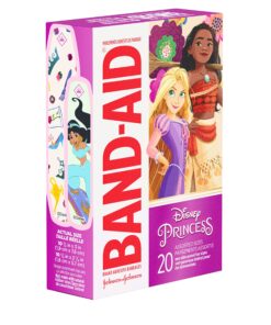 Band-Aid Brand Adhesive Bandages for Minor Cuts & Scrapes, Wound Care Featuring Disney Princess Characters, Fun Bandages for Kids and Toddlers, Assorted Sizes, 20 Count 43 91rrt8jKljL