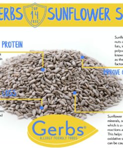 Lightly Sea Salted Sunflower Seed Kernels by Gerbs - 2 LBS - Top 11 Food Allergen Free & Non GMO - Premium Dry Roasted Seeds – COG USA Light Sea Salt 2 Pound (Pack of 1) 13 91rt 4vMAL