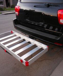 MaxxHaul 70422 48" x 21" Hitch Mount Compact Aluminum Cargo Carrier - 500-lb Load Capacity 29 91rtZR7gn L
