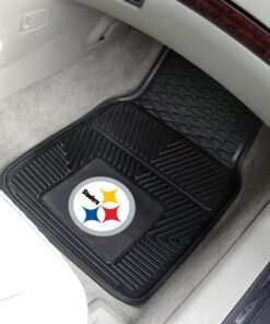 FANMATS 8752 Pittsburgh Steelers 2-Piece Heavy Duty Vinyl Car Mat Set, Front Row Floor Mats, All Weather Protection, Universal Fit, Deep Resevoir Design 13 91rvUwMctBL