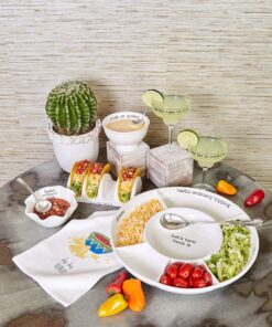 Mud Pie, White Taco Bar Condiment Serving Platter One Size 10 91rwJQvCNNL