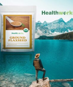 Healthworks Flax Seed Ground Powder Cold Milled Raw Organic (32 Ounces / 2 Pounds) | All-Natural | Contains Protein, Fiber, Omega 3 & Lignin/Lignan | Smoothies, Coffee, Shakes & Oatmeal 21 91s1b1ZEAKL