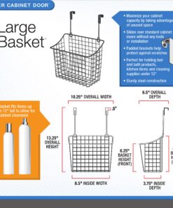 Spectrum Grid Over The Cabinet Wire Storage Basket Large (Bronze) - Organizer for Bathroom, Kitchen, Under Sink, Pantry, Hair Tools, & More 31 91s7 9mijsL