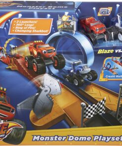 Fisher-Price Nickelodeon Blaze and the Monster Machines Monster Dome racetrack playset with stunt track and character trucks for preschool kids 33 91sBH434NsL