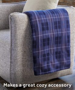 Sunbeam Royal Ultra Rodeen Blue Plaid Heated Personal Throw / Blanket, Cozy-Warm, Adjustable Heat Settings 28 91sEmDQJKoL