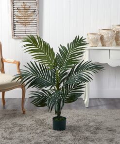 Nearly Natural 5295 4ft. Kentia Palm Silk Tree,Green 27 91sKBopnefL