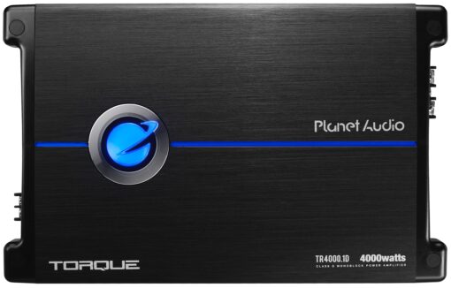 Planet Audio TR4000.1D Class D Car Amplifier - 4000 Watts, 1 Ohm Stable, Digital, Monoblock, Mosfet Power Supply, Great for Subwoofers 4000 Watt Monoblock